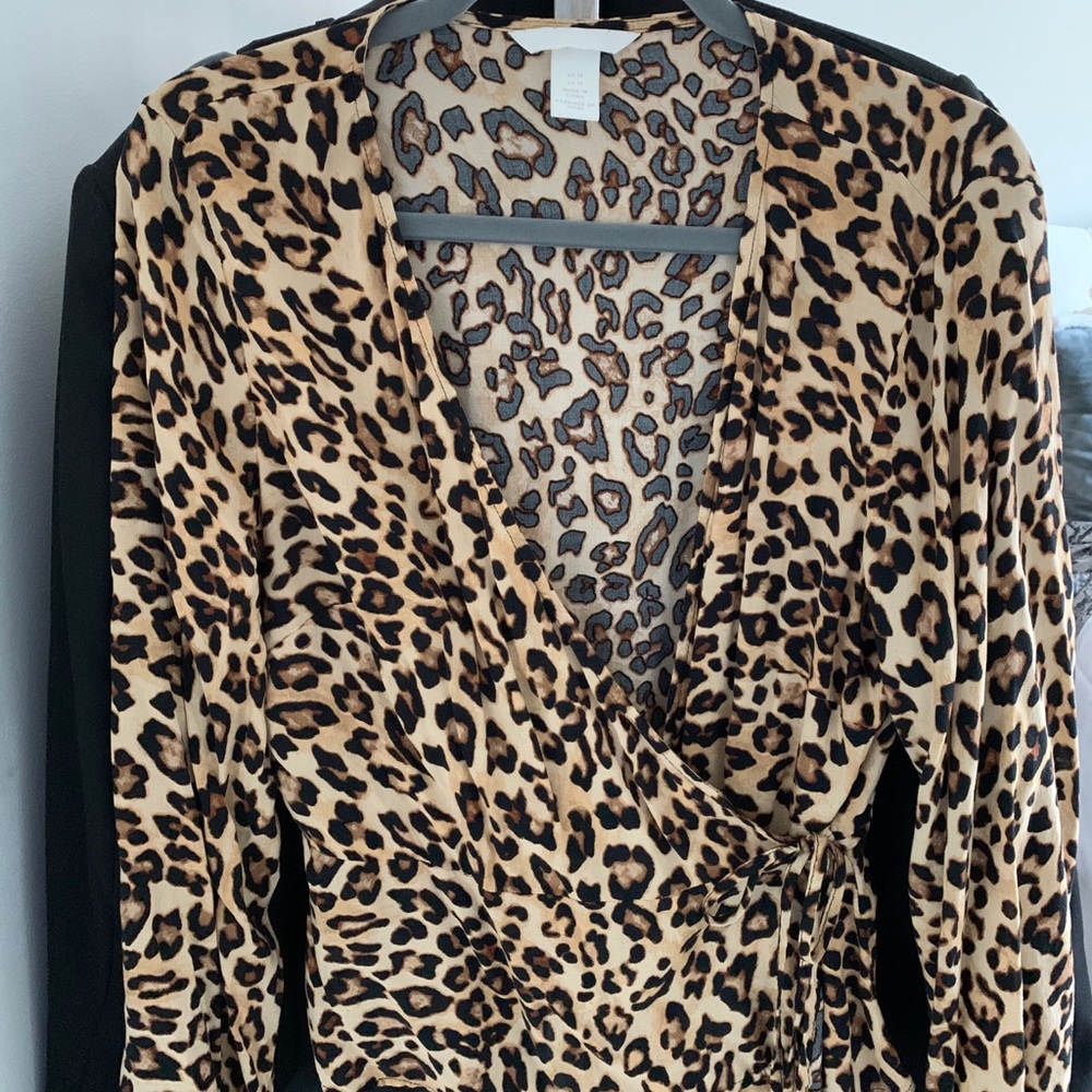 Cheetah print blouse